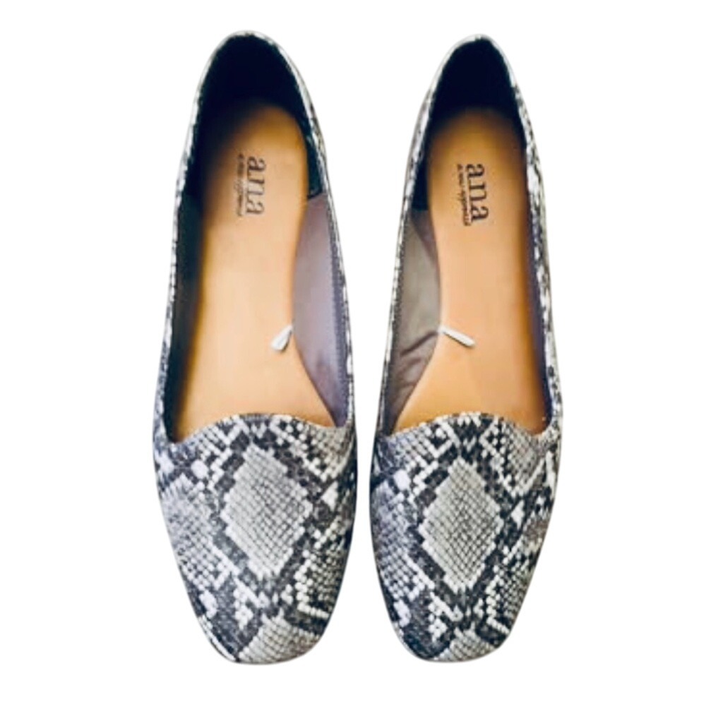 A.N.A Snakeskin Loafers‎ with Flex Sole Women's Size 9